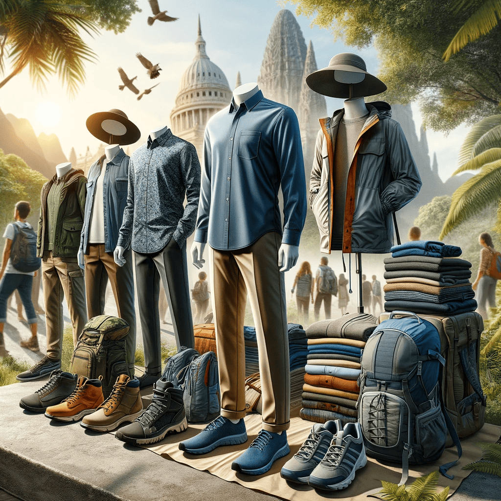 Travel clothing and footwear